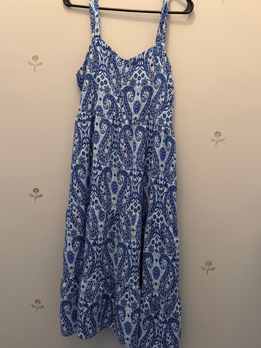 Simply Southern Blue and White Paisley Midi Dress